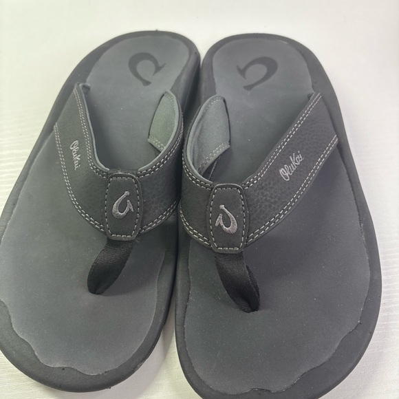 OluKai Size 8 Black Flip Flops Women’s - Picture 8 of 8
